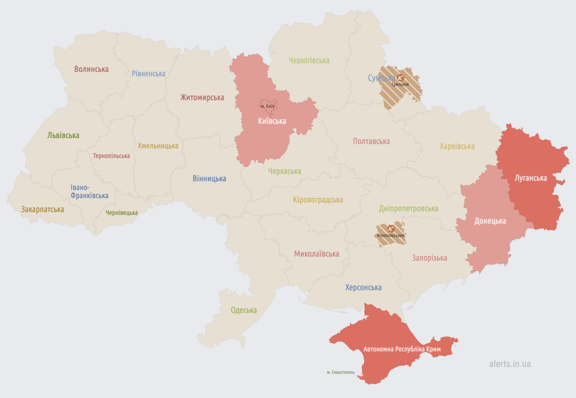 В Киевской области раздается тревога из-за воздушного объекта, возможна работа ПВО (отбой)